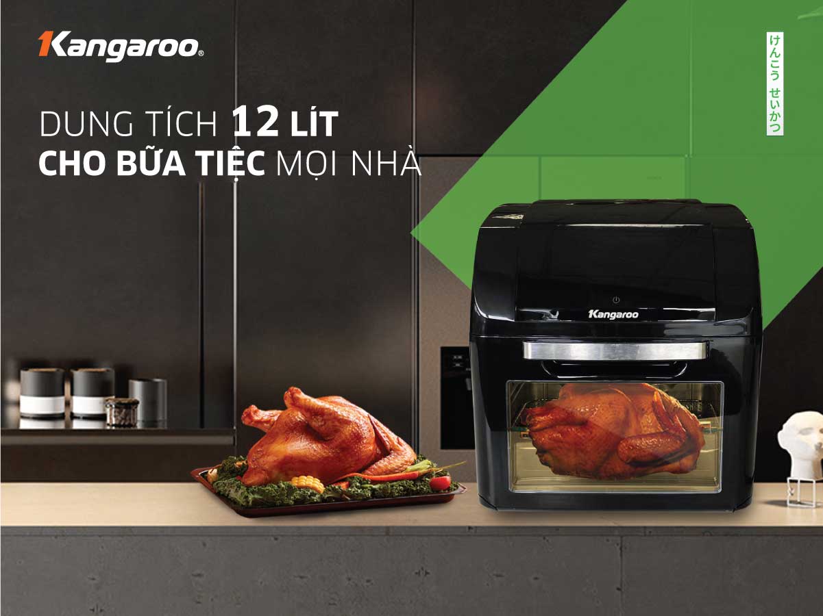 Nồi chiên không dầu điện tử Kangaroo 12L KG12AF5A