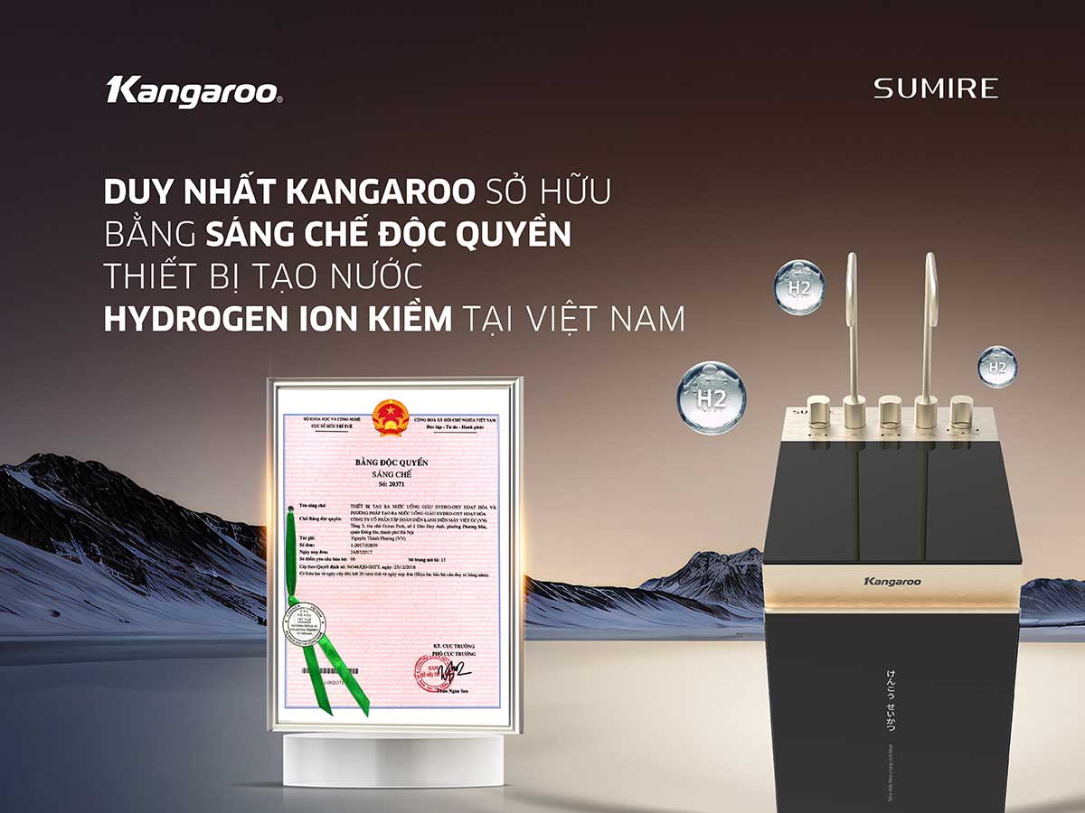 Máy lọc nước Kangaroo Sumire Hydrogen ion kiềm nóng lạnh KGHC13A3