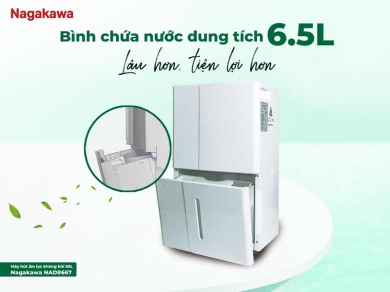 Máy hút ẩm lọc không khí Nagakawa 50 lít NAD8667