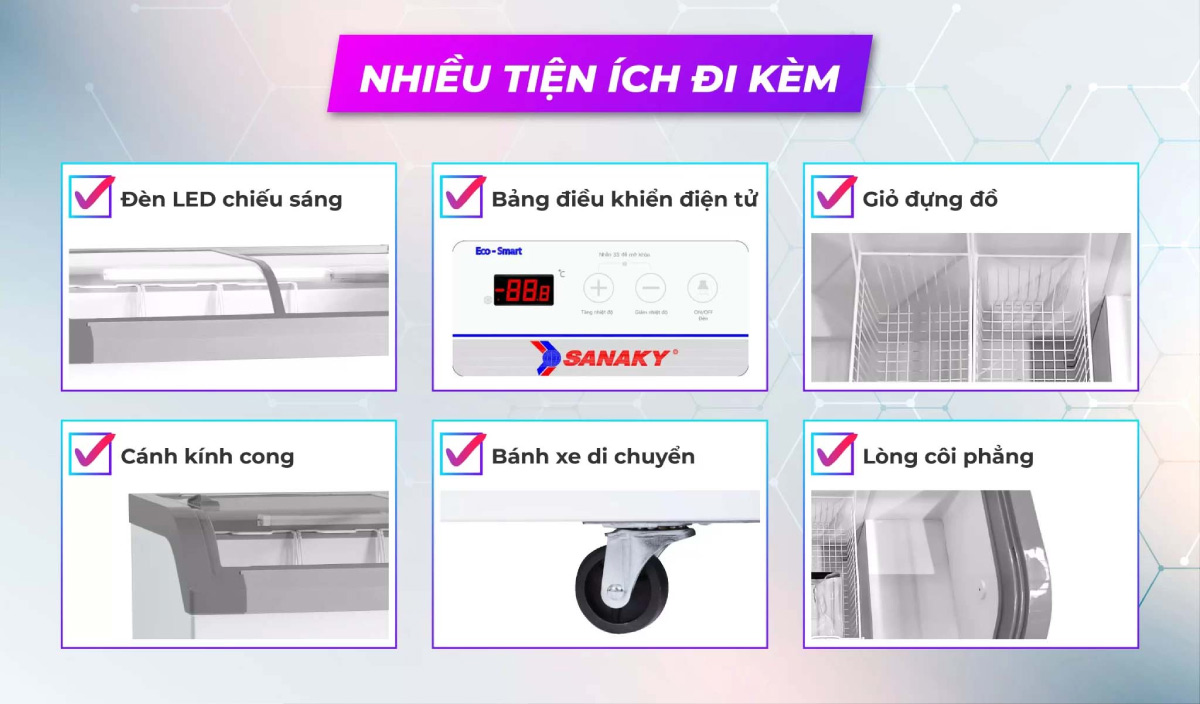 Tủ Đông Sanaky Inverter 350 Lít VH4899K3B