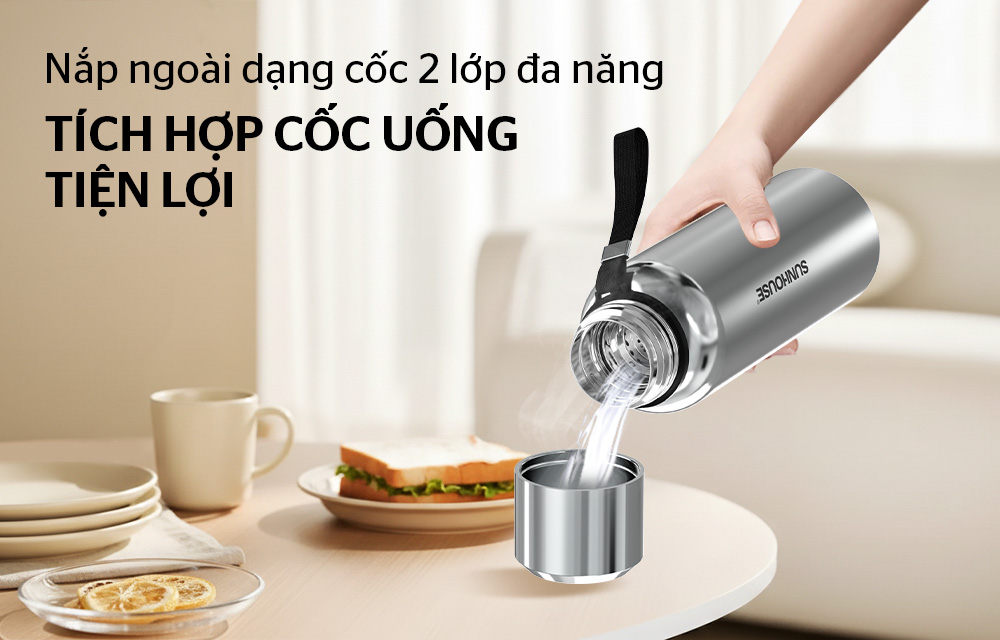 Bình giữ nhiệt Sunhouse Hunter 1500ml KS-TU1500HI