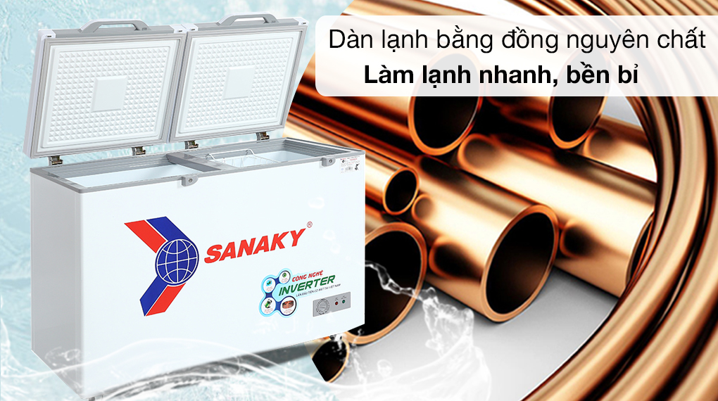 Tủ đông Sanaky Inverter 270 lít VH3699A4KD