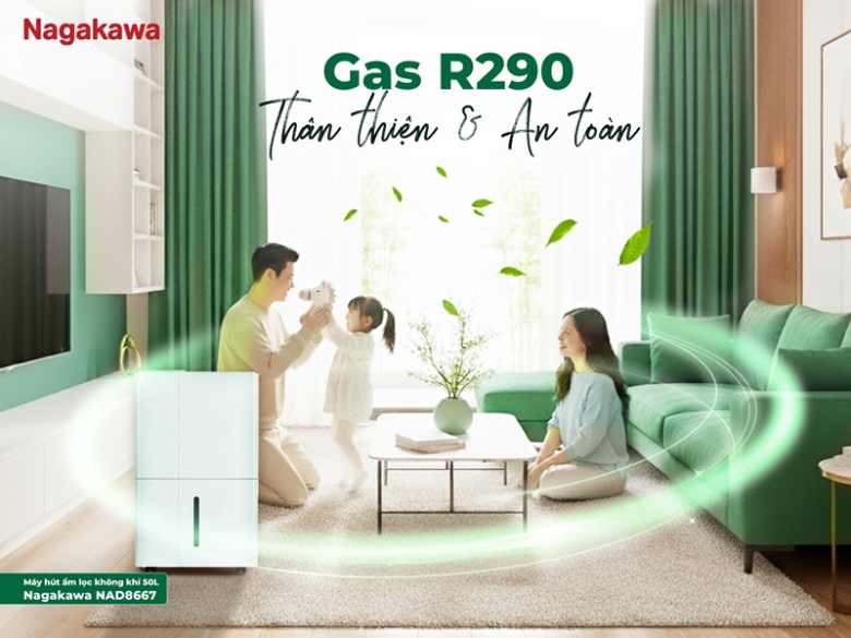 Máy hút ẩm lọc không khí Nagakawa 50 lít NAD8667