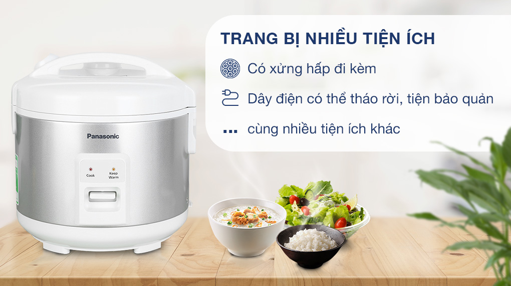 Nồi cơm nắp gài Panasonic 1 lít MVN10LRAX