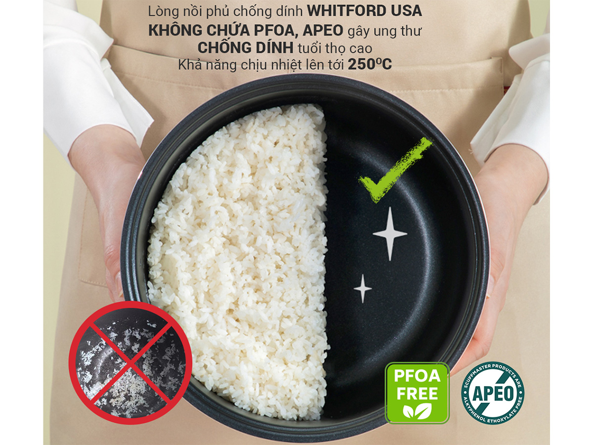 Nồi cơm điện tử lòng niêu Nagakawa NAG0135 (1.8L - 900W)