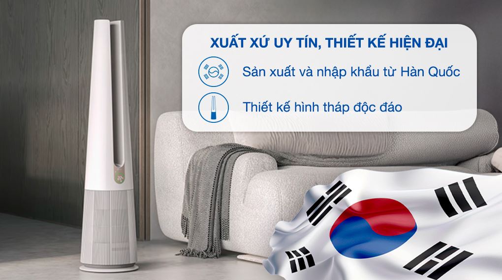 Máy lọc không khí LG PuriCare AeroTower Hit 40W FS15GPBK0.ABAE