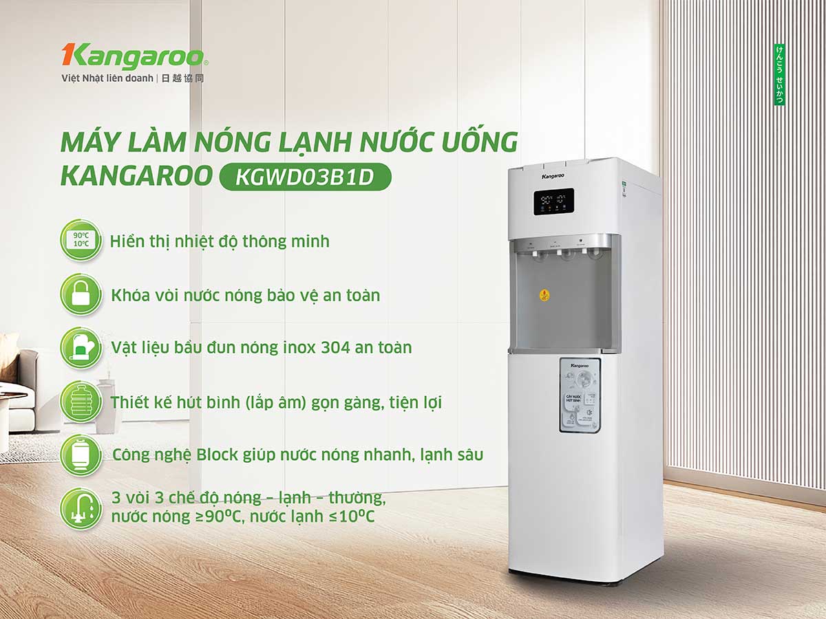 Cây nóng lạnh nước uống Kangaroo KGWD03B1D