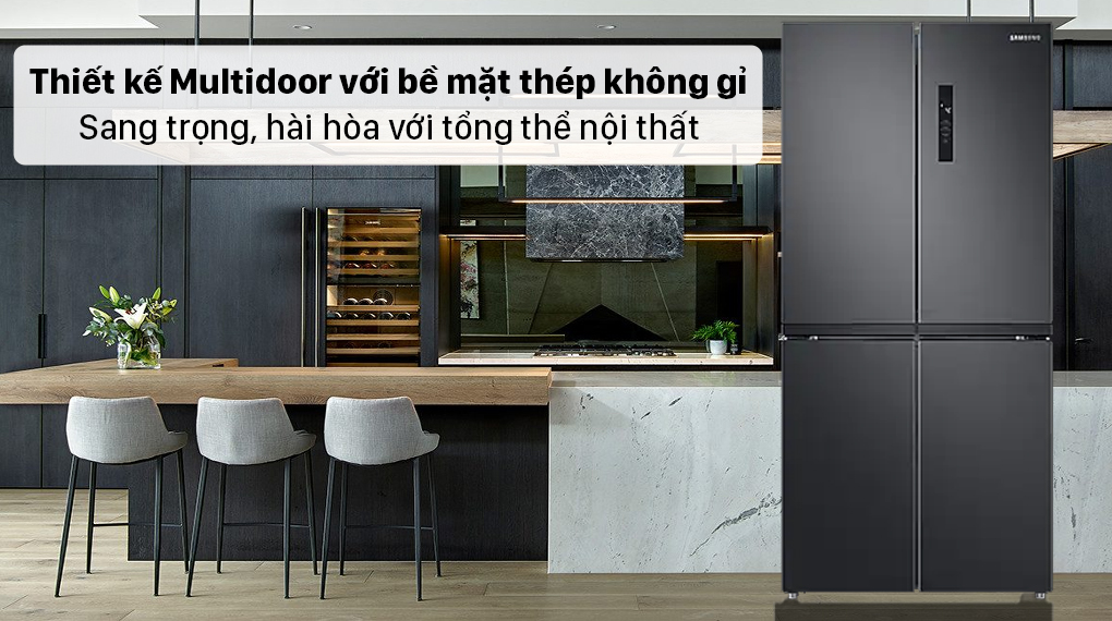 Tủ lạnh Samsung Inverter 488 lít Multi Door RF48A4000B4/SV