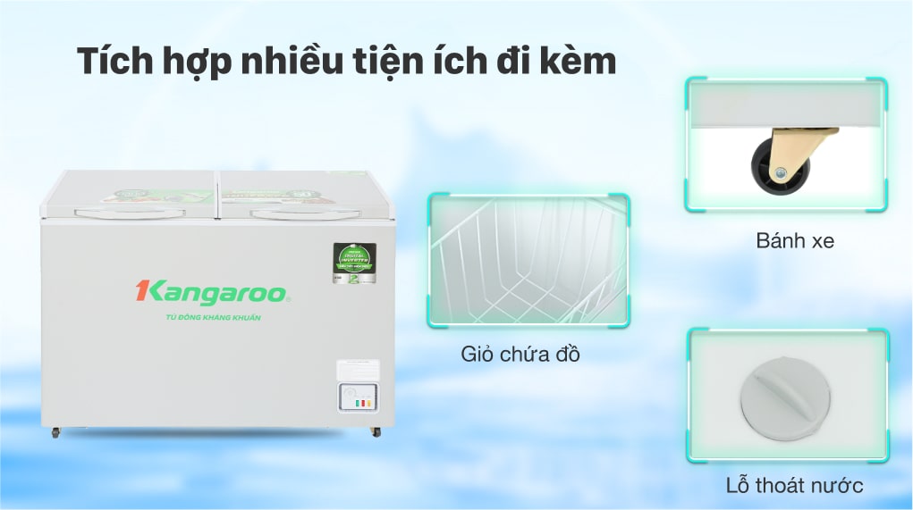 Tủ đông Kangaroo Inverter 286 lít KGFZ290IC1