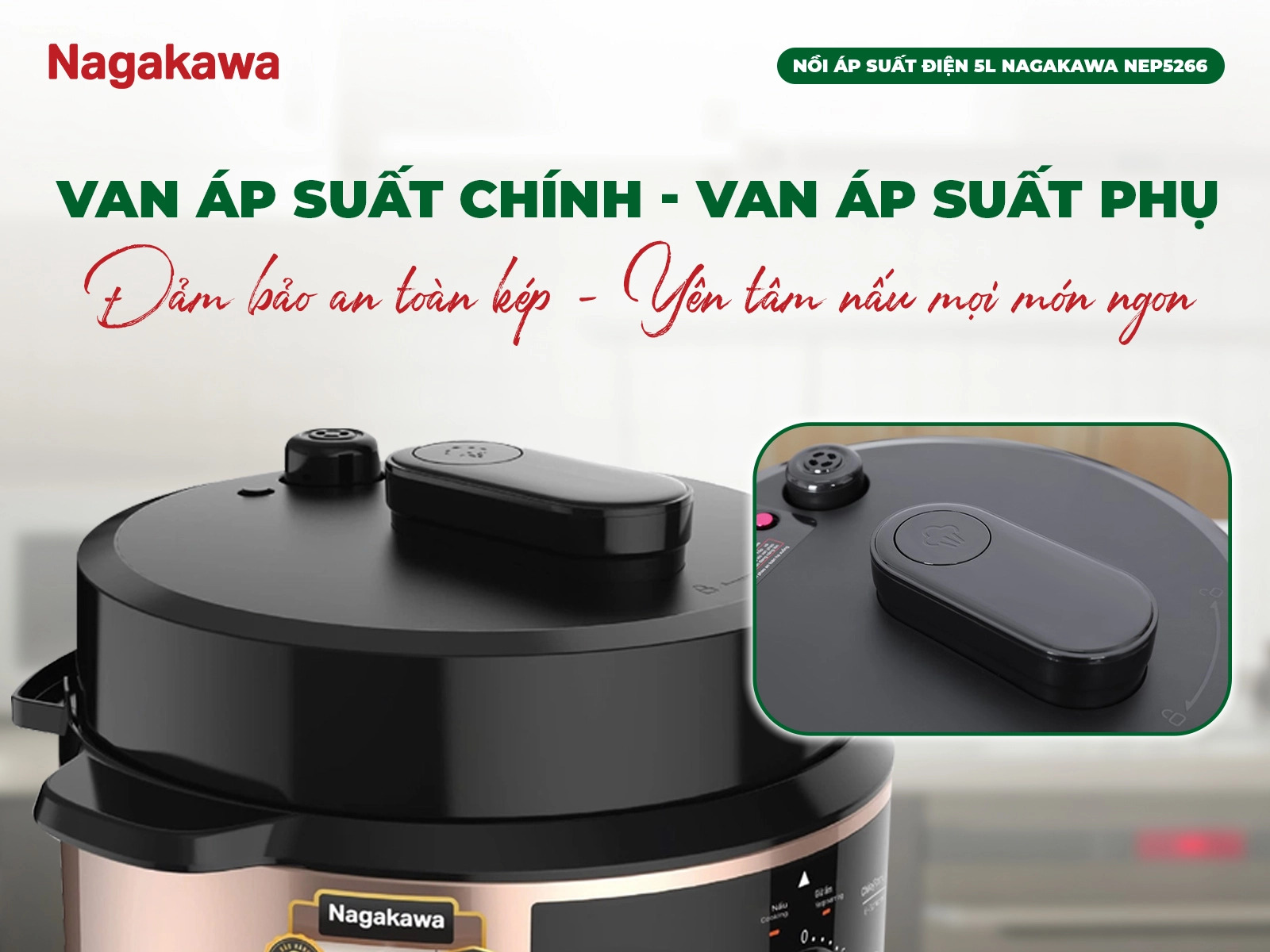 Nồi áp suất điện 5L Nagakawa NEP5266