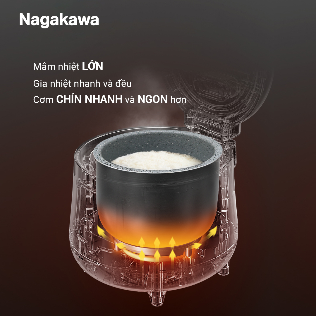 Nồi cơm điện 1L Nagakawa NAG0134