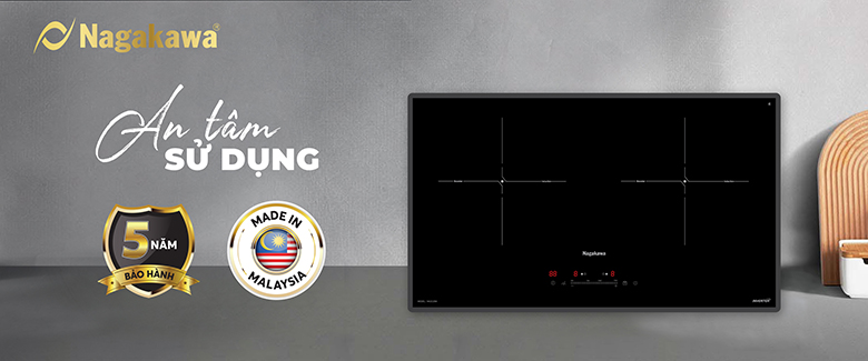 Bếp từ đôi Nagakawa UltraSlim NK2C25M