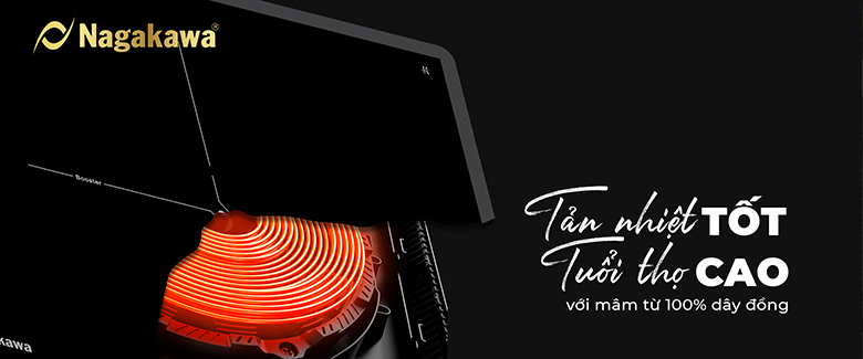 Bếp từ đôi Nagakawa UltraSlim NK2C25M