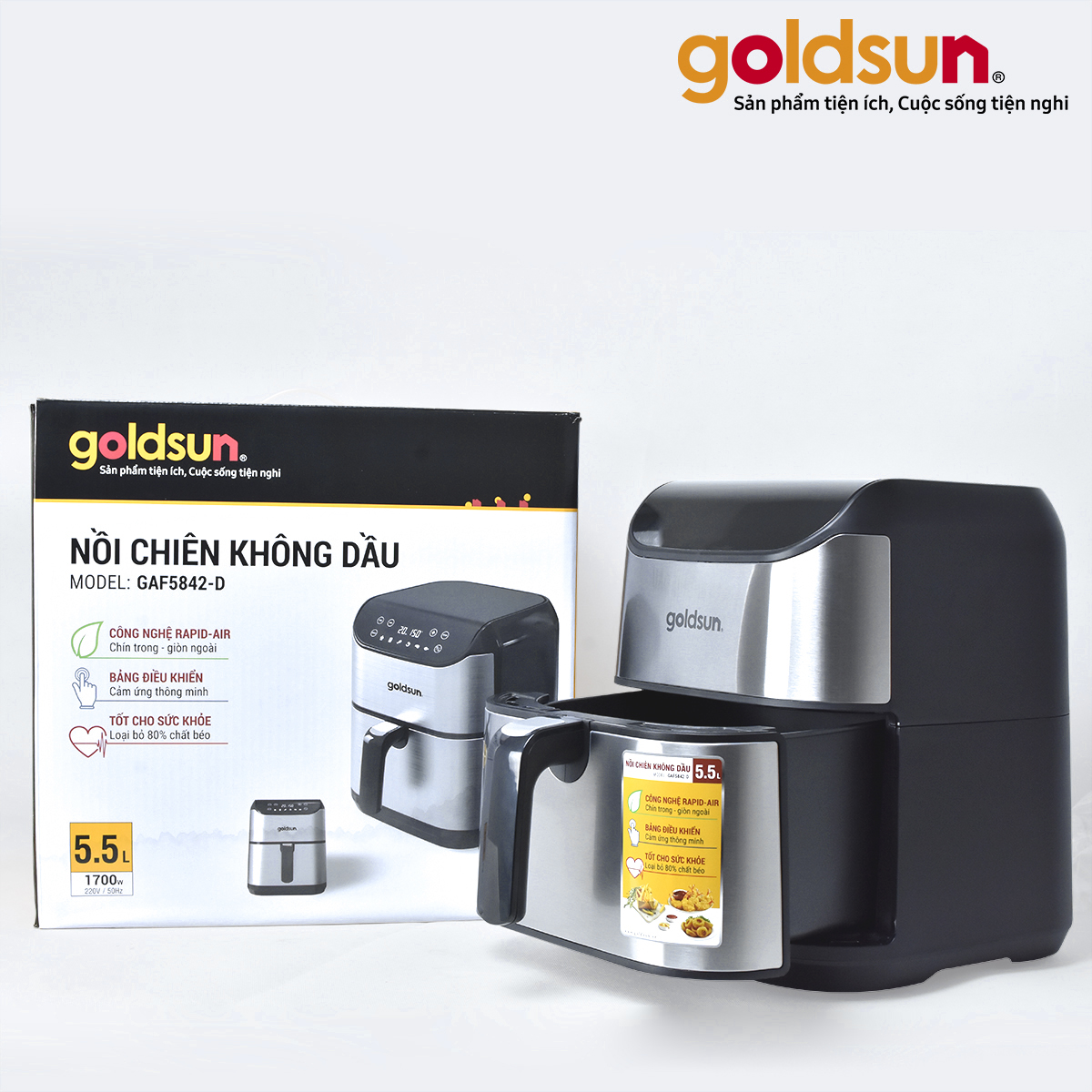 Nồi chiên không dầu Goldsun 5 lít GAF5842-D
