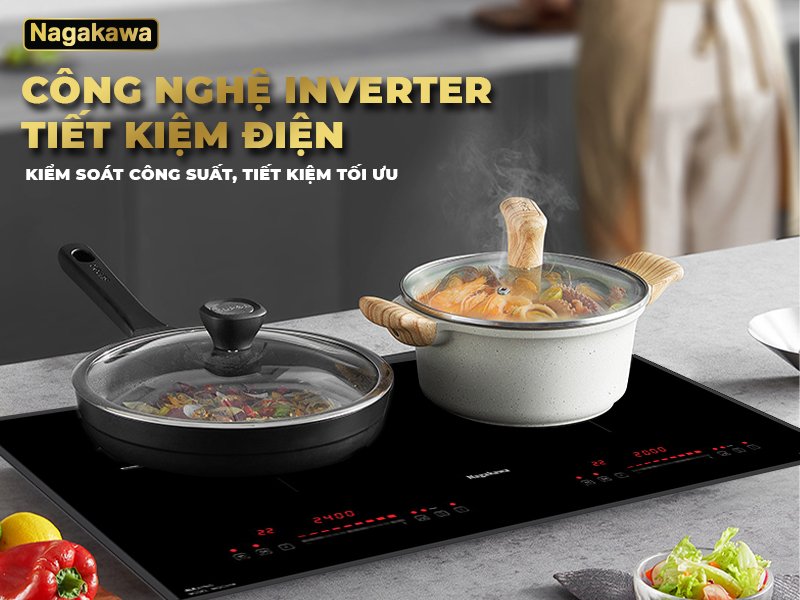 Bếp từ đôi Inverter Nagakawa NK2C15MB