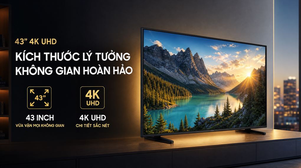 Smart Tivi Crystal UHD Samsung AI 4K 43 inch UA43U8000HKXXV