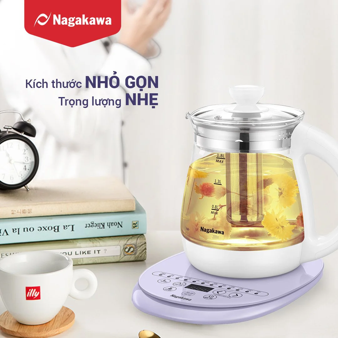 Ấm siêu tốc thủy đa năng Nagakawa NAG0316