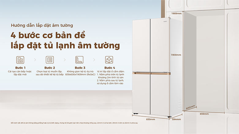 Tủ lạnh Aqua Inverter 508 lít Multi Door AQR-MA580XA(MC)U1