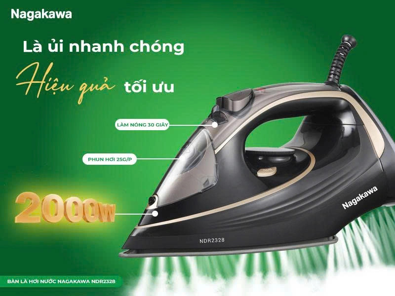Bàn là hơi nước Nagakawa NDR2328