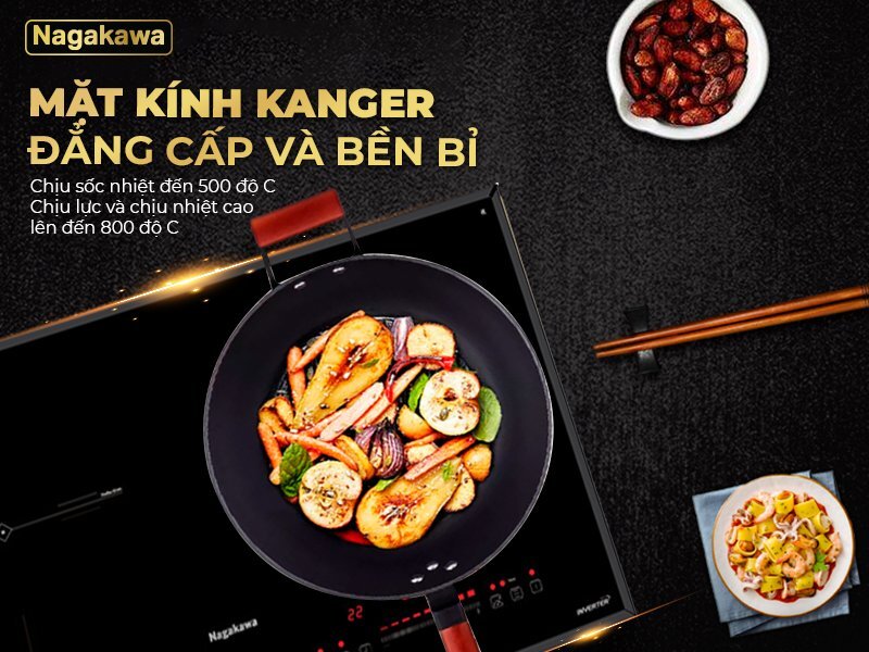 Bếp từ đôi Inverter Nagakawa NK2C15MB