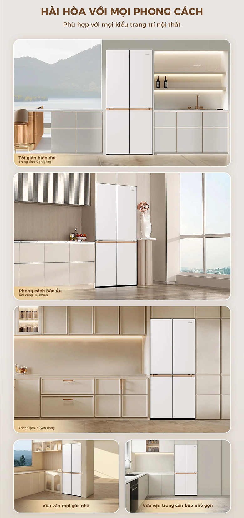 Tủ lạnh Aqua Inverter 508 lít Multi Door AQR-MA580XA(MC)U1