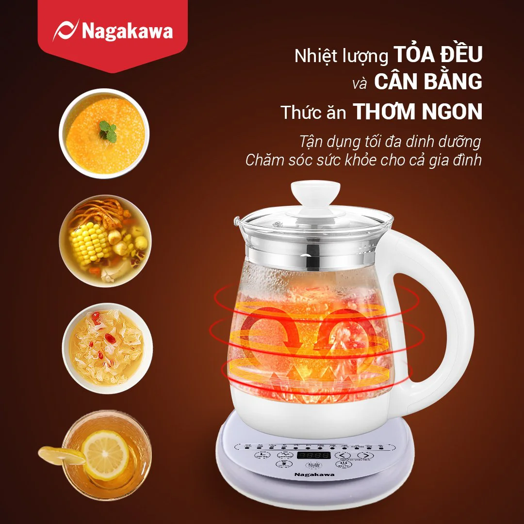 Ấm siêu tốc thủy đa năng Nagakawa NAG0316