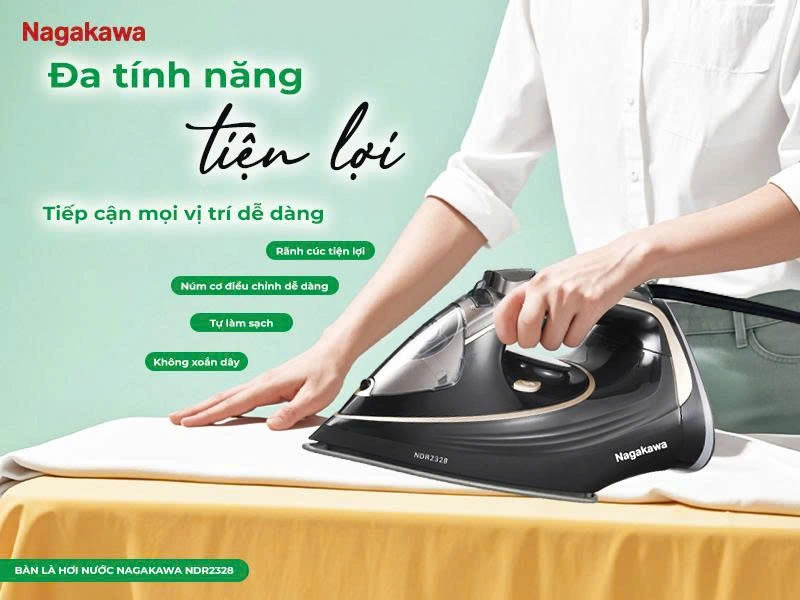 Bàn là hơi nước Nagakawa NDR2328