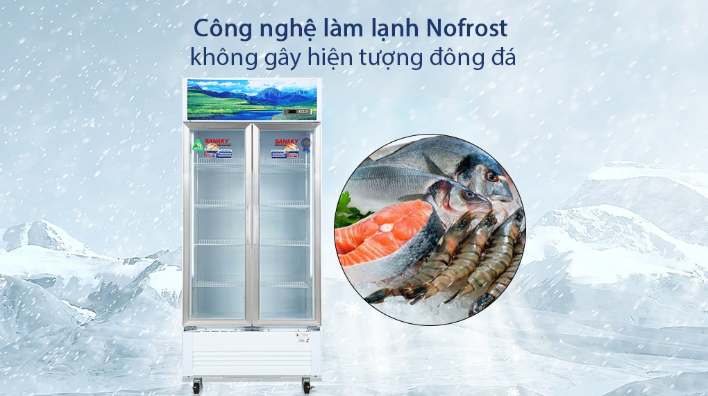 Tủ mát 2 cánh Sanaky 700 lít VH8009HP