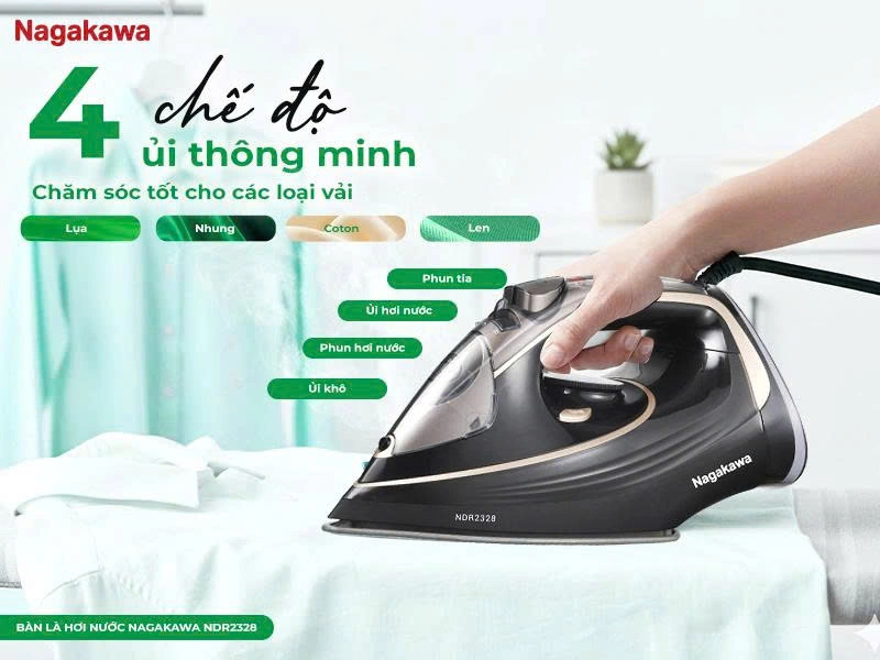 Bàn là hơi nước Nagakawa NDR2328