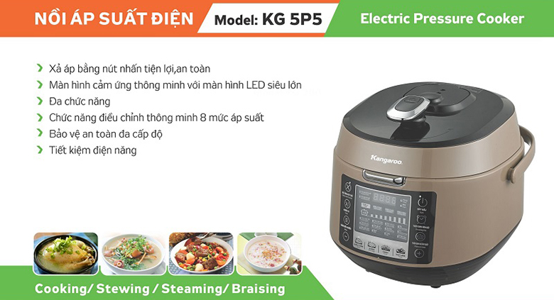 Nồi áp suất điện Kangaroo KG5P5