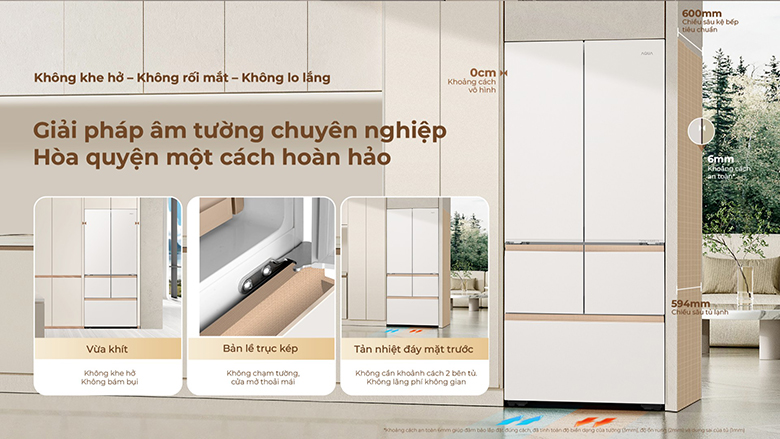 Tủ lạnh Aqua Biến tần 512 lít Multi Door AQR-MA585XA(MC)U1