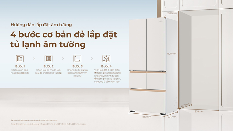 Tủ lạnh Aqua Biến tần 512 lít Multi Door AQR-MA585XA(MC)U1