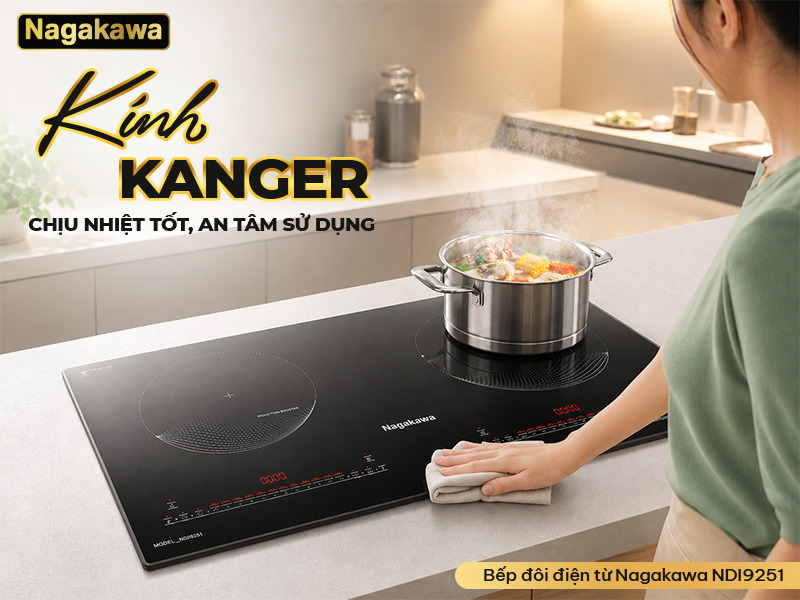 Bếp điện từ đôi Nagakawa NDI9251