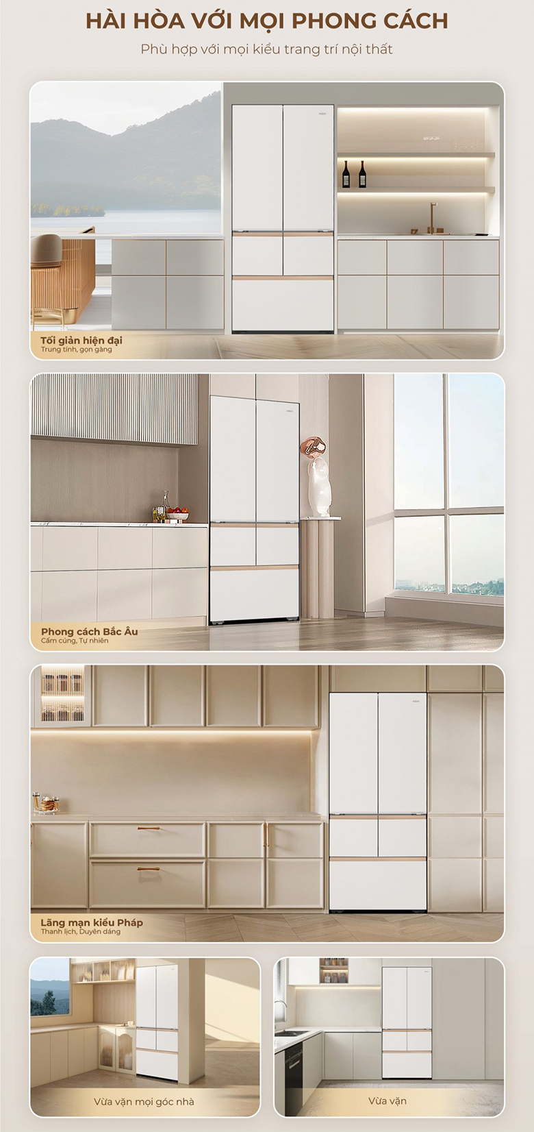 Tủ lạnh Aqua Biến tần 512 lít Multi Door AQR-MA585XA(MC)U1