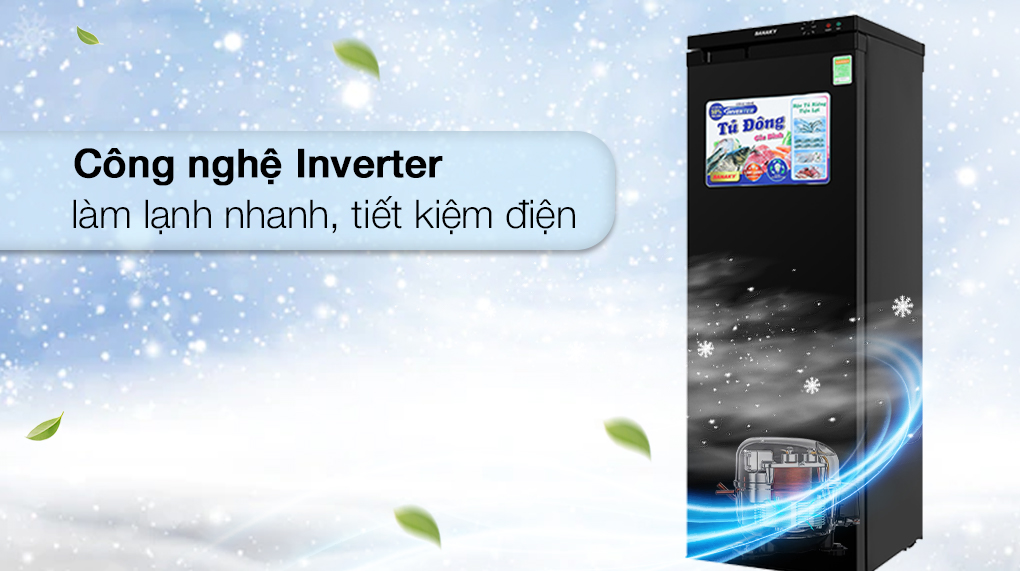 Tủ đông Sanaky Inverter 213 lít VH230VD3