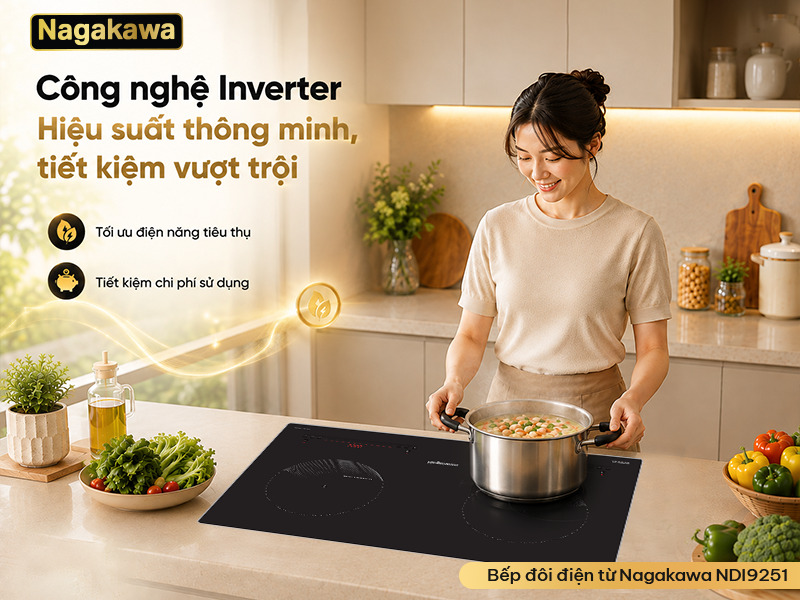 Bếp điện từ đôi Nagakawa NDI9251