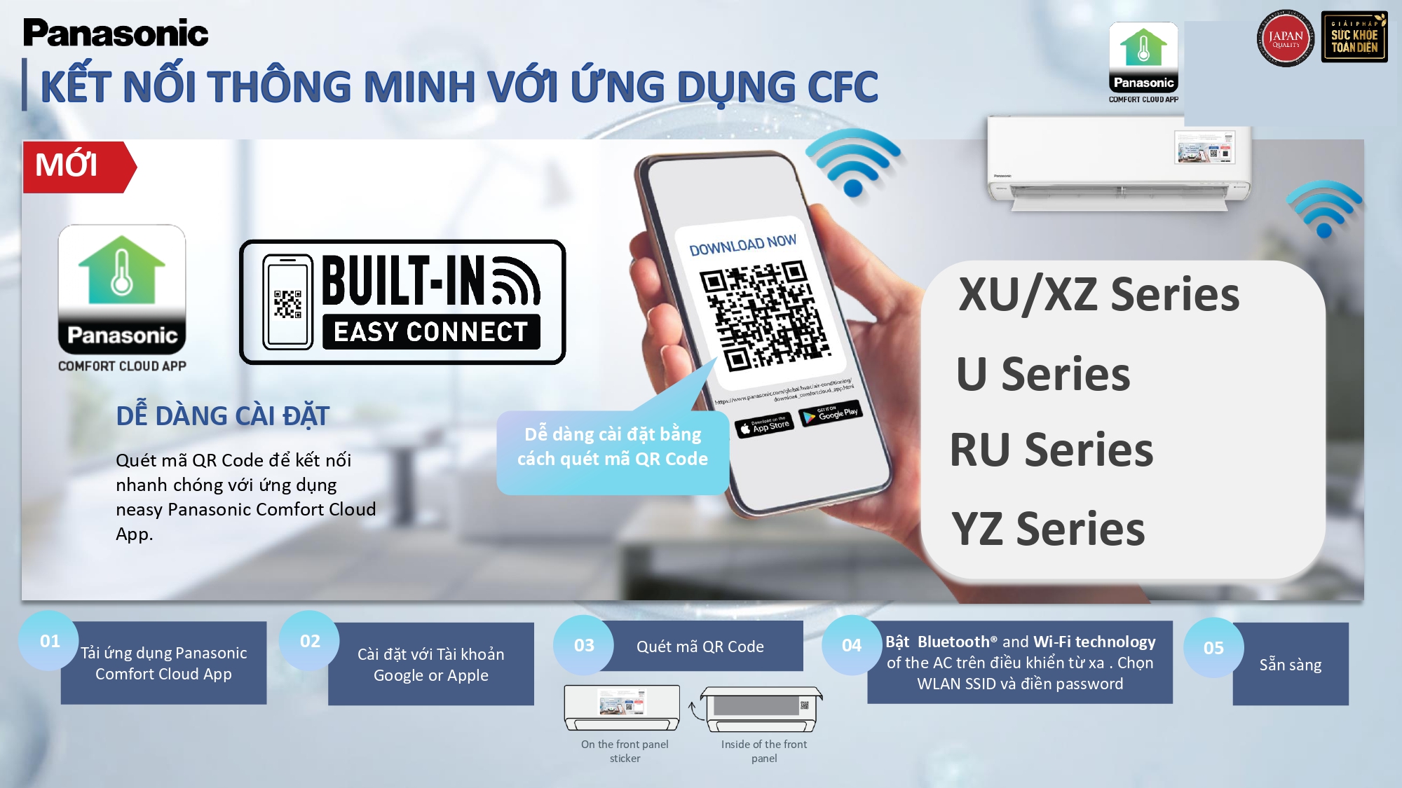 Điều hòa Panasonic  1 chiều inverter 18000btu CU/CS-RU18AKH-8B