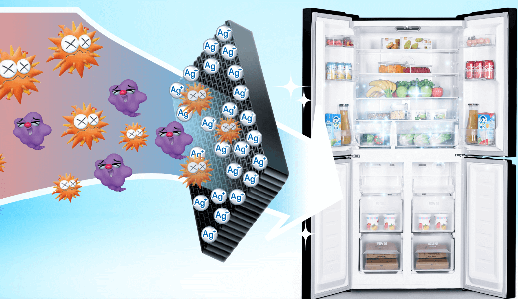 Tủ lạnh Sharp Inverter 401 lít Multi Door SJ-FXP480VG-BK