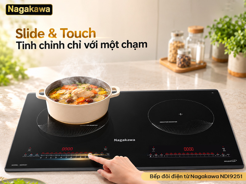 Bếp điện từ đôi Nagakawa NDI9251