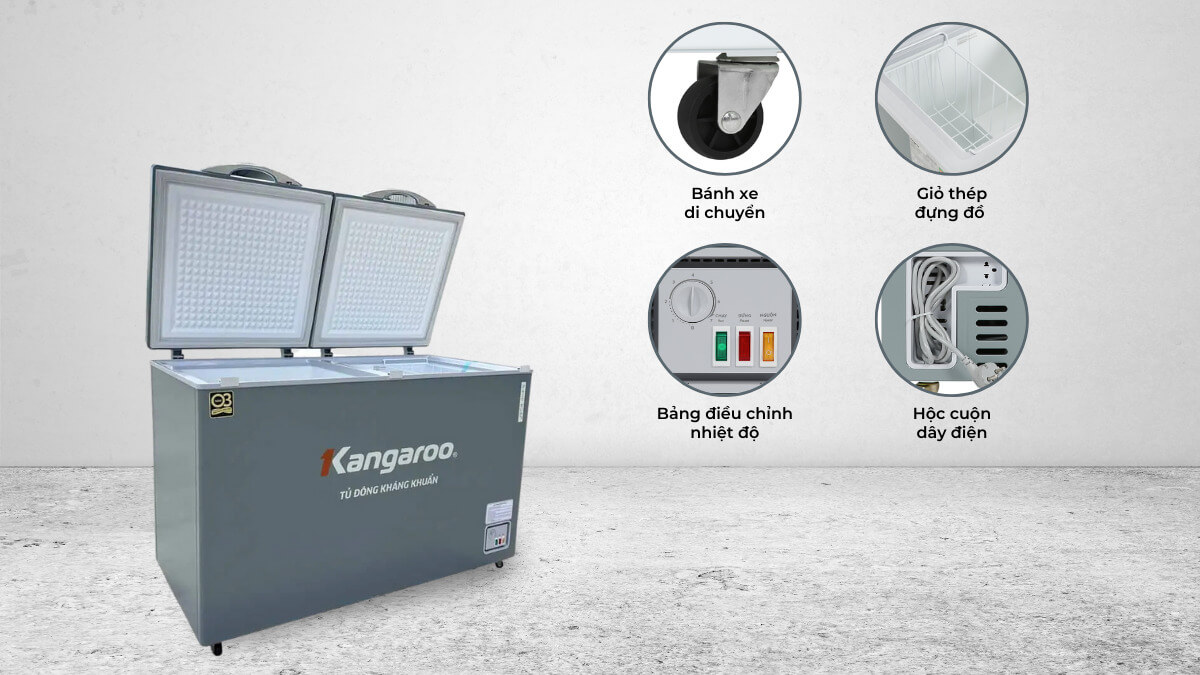 Tủ Đông Kangaroo 327 Lít KGFZ389NK2