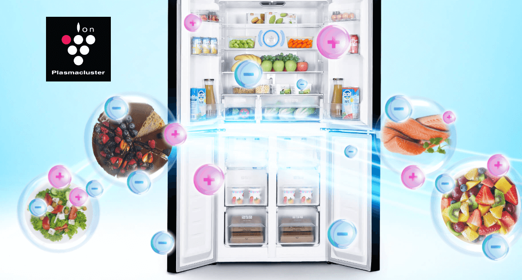 Tủ lạnh Sharp Inverter 401 lít Multi Door SJ-FXP480VG-BK