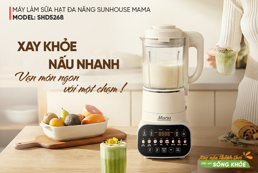 Máy làm sữa hạt đa năng SUNHOUSE MAMA SHD5268