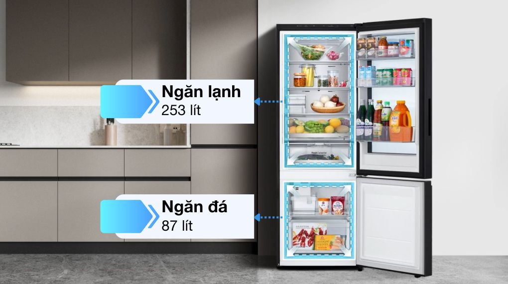 Tủ lạnh LG Inverter 340 lít InstaView LBB33BLMAI