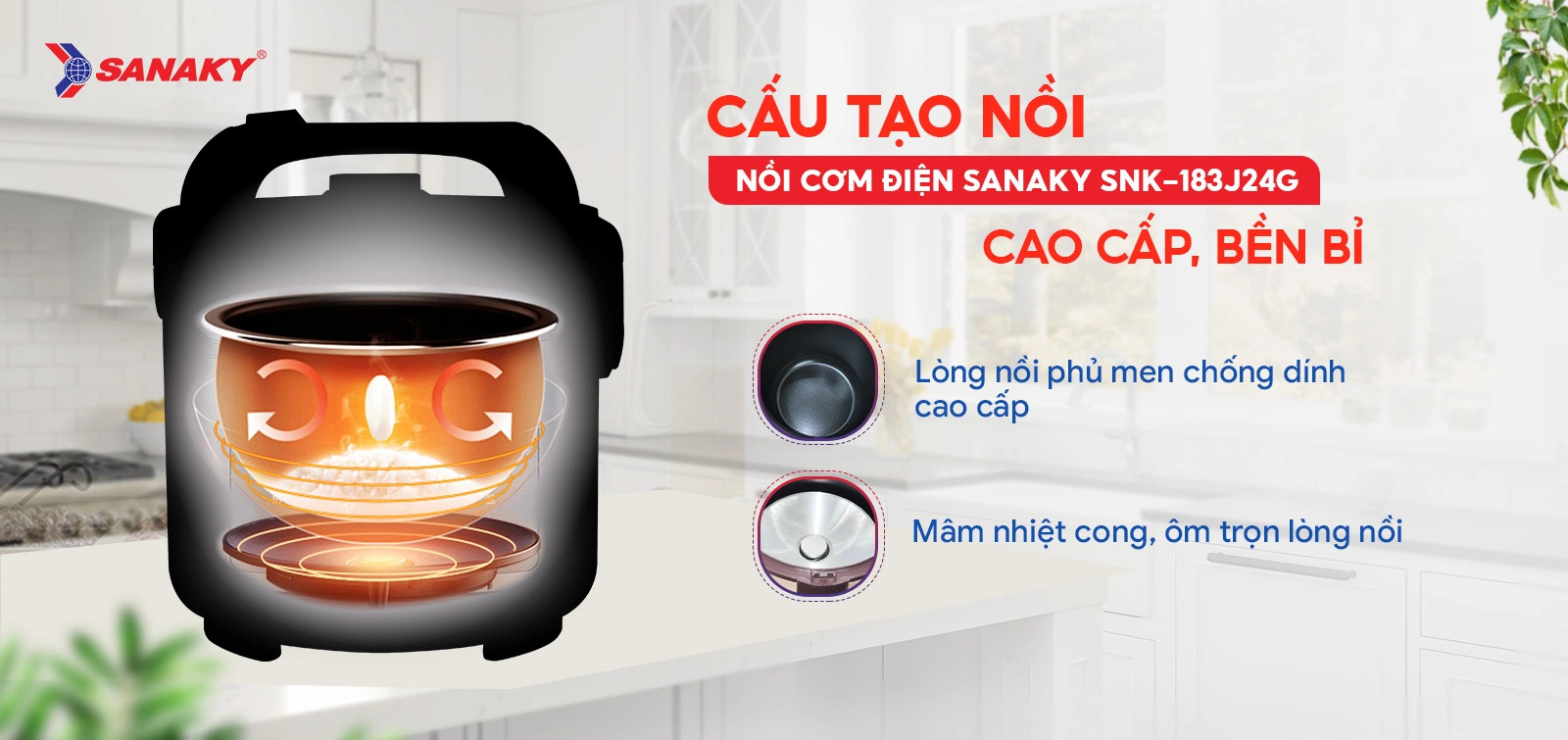 Nồi cơm điện Sanaky SNK-183J24G