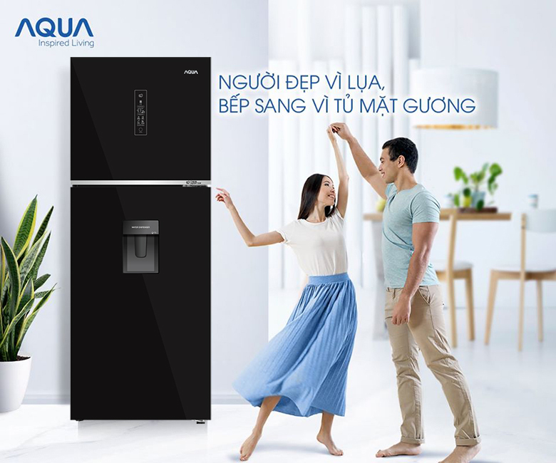 Tủ lạnh Aqua Inverter 318 lít AQUA-T369FA(WGB)