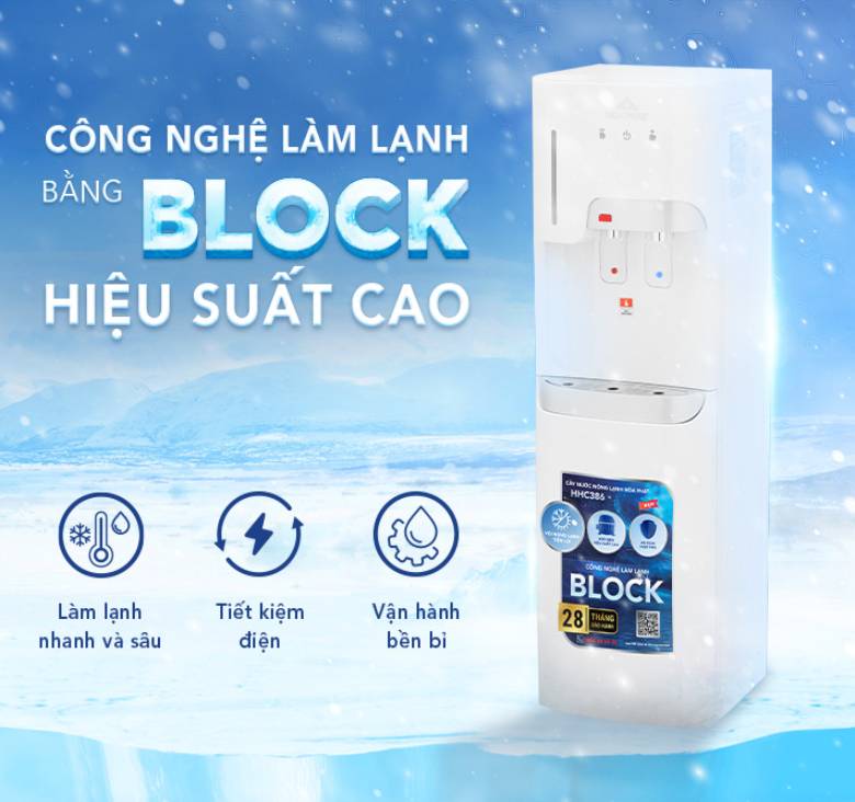 Cây nước nóng lạnh hút bình Hòa Phát HHC386