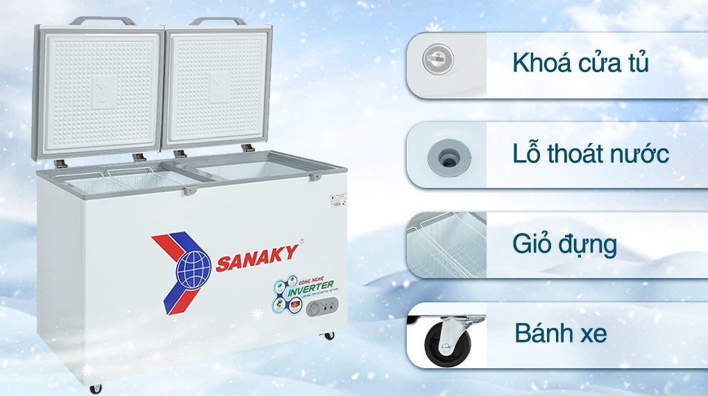 Tủ Đông Sanaky Inverter 410 lít VH5699HY3