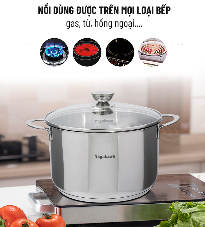 Bộ nồi Inox Nagakawa NAG1351