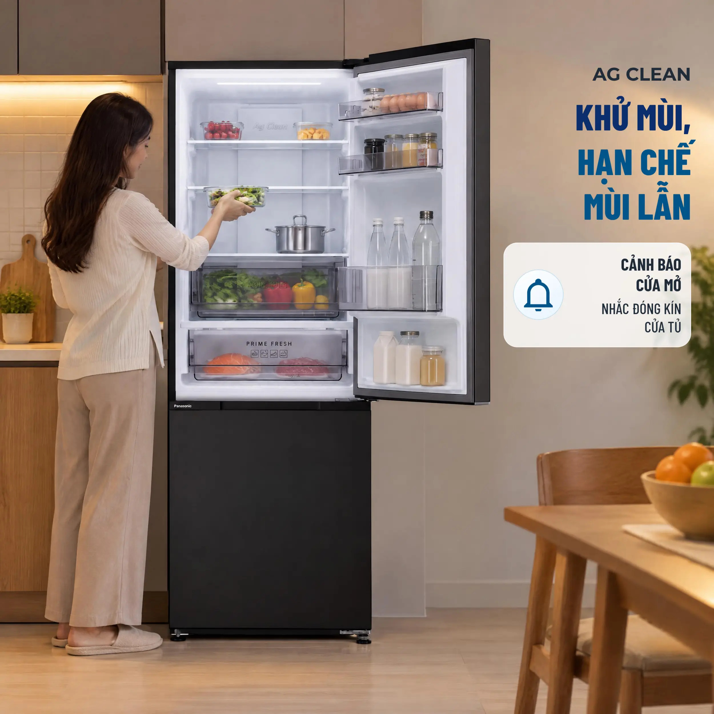Tủ lạnh Panasonic Inverter 344 lít NR-BV372BWKV