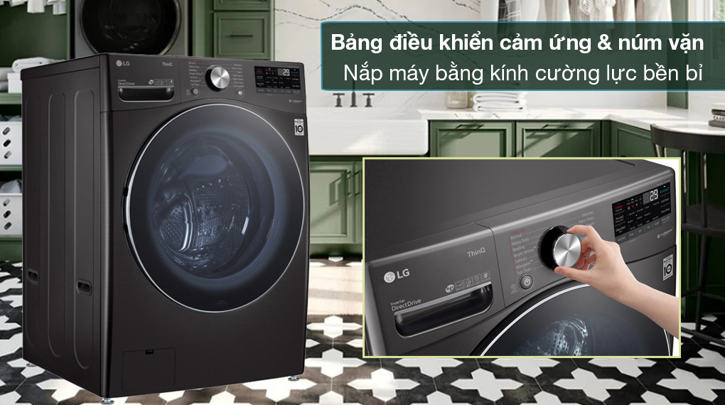 Máy giặt sấy LG AI DD Inverter giặt 21 kg - sấy 12 kg F2721HVRB